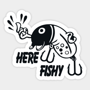 Here Fishy Sticker